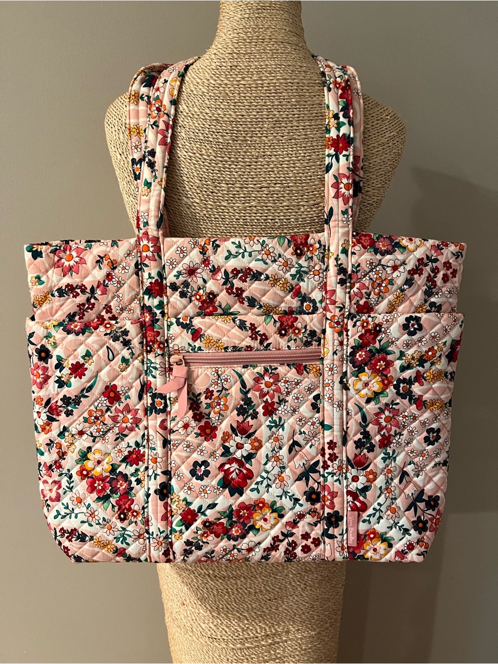 Vera Bradley Pink Quilted Floral commuter Tote